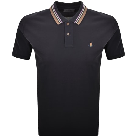 Tシャツ・カットソー Vivienne Westwood SS25 POLO IN COTONE (2H01000I J0009A401) Vivienne Westwood Stefano polo - Blue - Men